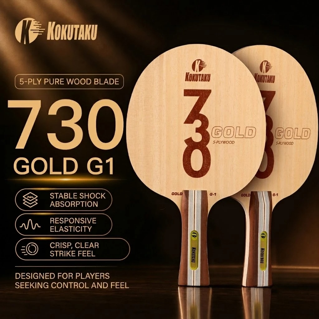 Table Tennis Racket - Kokutaku Tischtennisschläger FL 730 G1 5-Schicht-Holz
