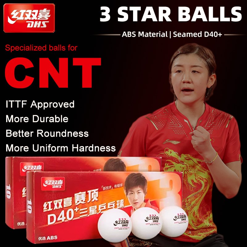Table Tennis Olympics - DHS D40+ DJ40+ Ping-Pong-Bälle, 3-Sterne-ABS, neues
