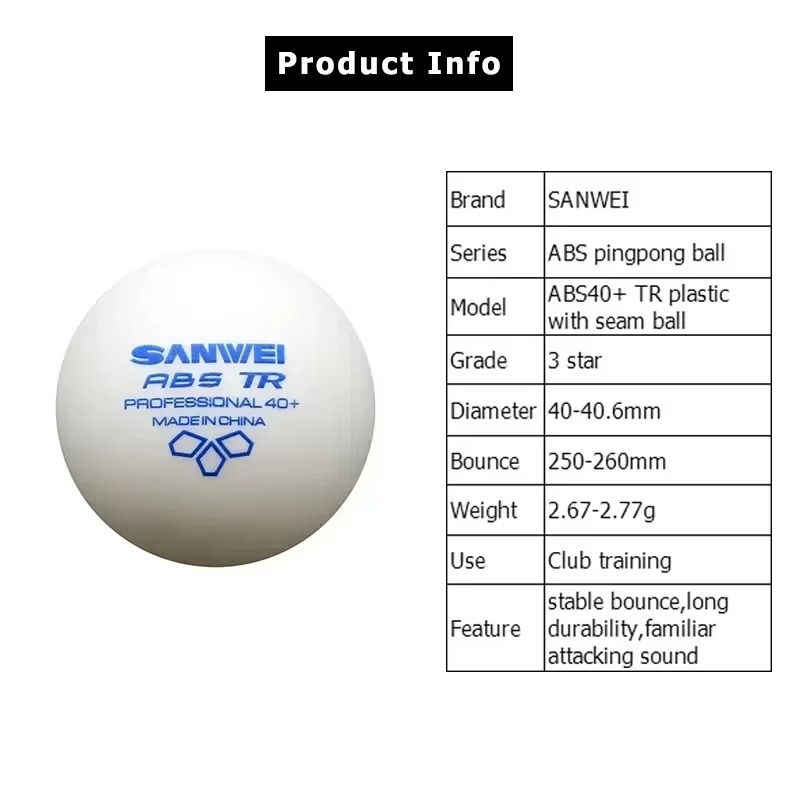 50/100 Stück SANWEI TR 3-Stern – Table Tennis Olympics Bewertung und Preis